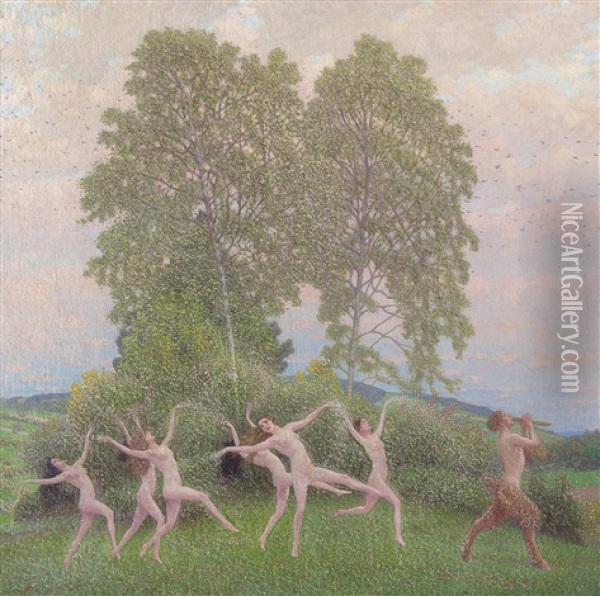 The Dance Of The Fawn Oil Painting - Maximilian Lenz
