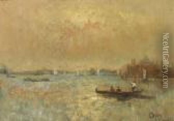 The Venetian Lagoon Oil Painting - Beppe Ciardi