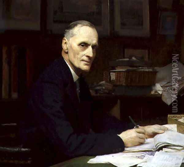 Sir Francis Eden Lacey (1859-1946) as Secretary of the MCC, 1928 Oil Painting - George Spencer Watson