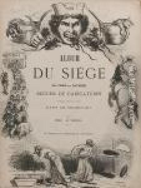 Album Du Siege Oil Painting - Honore Daumier