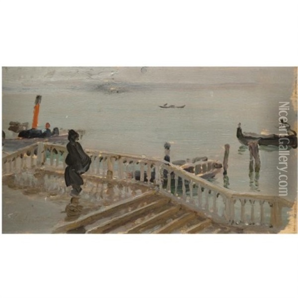 View Onto The Grand Canal, Venice Oil Painting - Ilya Repin
