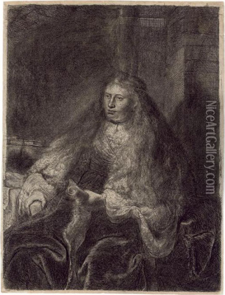 The Great Jewish Bride Oil Painting - Rembrandt Van Rijn