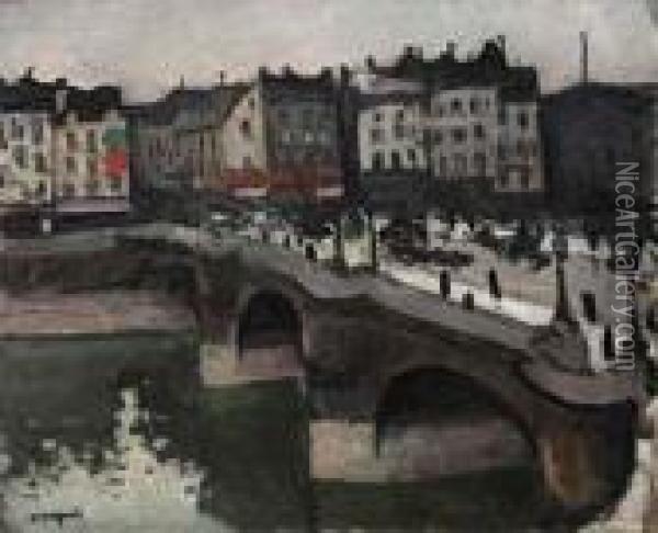Le Pont Neuf, Temps Gris, Paris Oil Painting - Albert Marquet