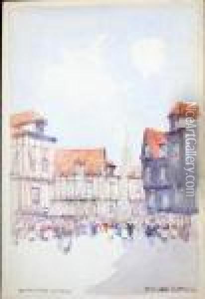 In Old Caen, Normandy Oil Painting - Victor Noble Rainbird