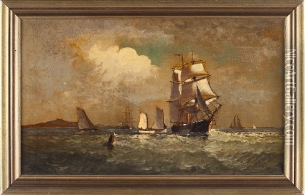 Ships Oil Painting - Marshall Johnson