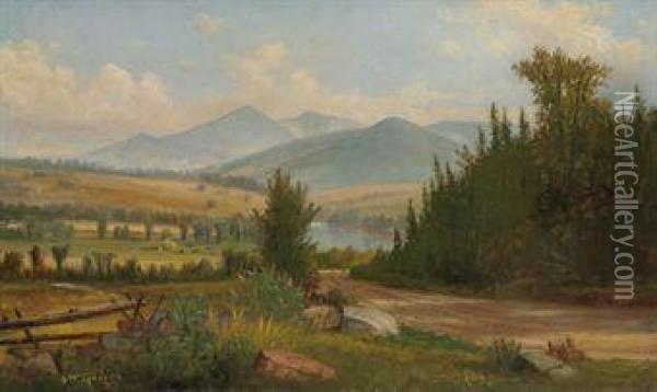 Haying In The Pemigewasset Valley, New Hampshire Oil Painting - Samuel W. Griggs