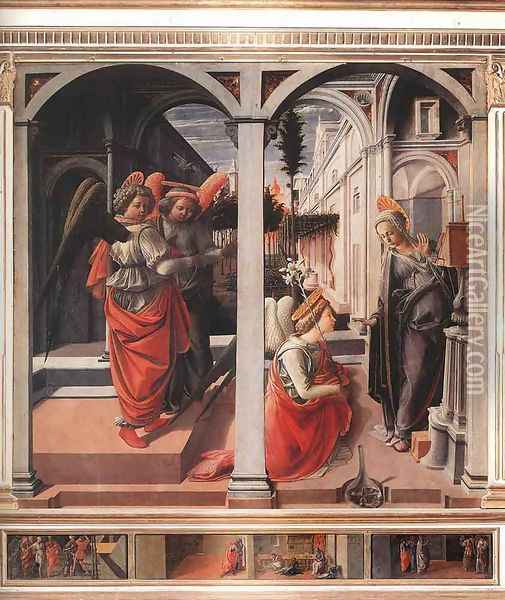 Annunciation II Oil Painting - Fra Filippo Lippi