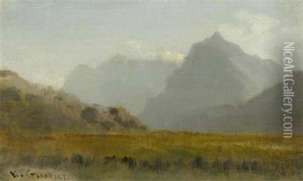 Berglandschaf (study) Oil Painting - Karl Girardet
