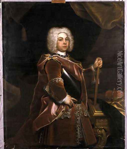 Friedrich III, Herzog of Saxe-Gotha-Altenburg, 1720 Oil Painting - Christian Schilbach