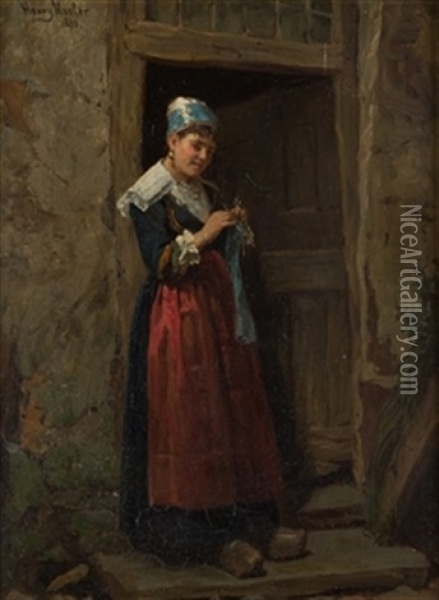 Mujer Holandesa Oil Painting - Henry Mosler