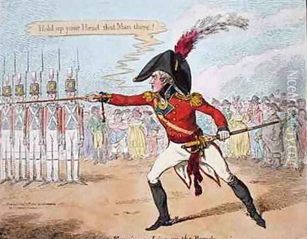 Forming a Line on the Parade 2 Oil Painting - James Gillray