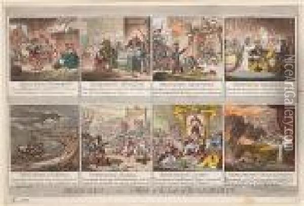 Democracy;-or-a Sketch Of The Life Of Buonaparte Oil Painting - James Gillray