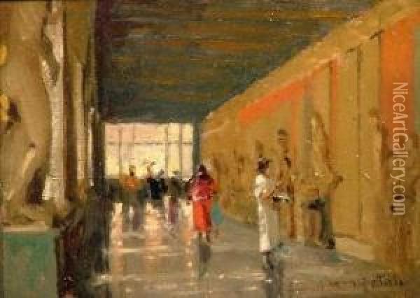 Visita Al Museo Oil Painting - Antonio Maria Aspettati