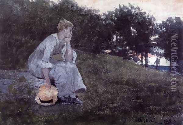Waiting Oil Painting - Winslow Homer