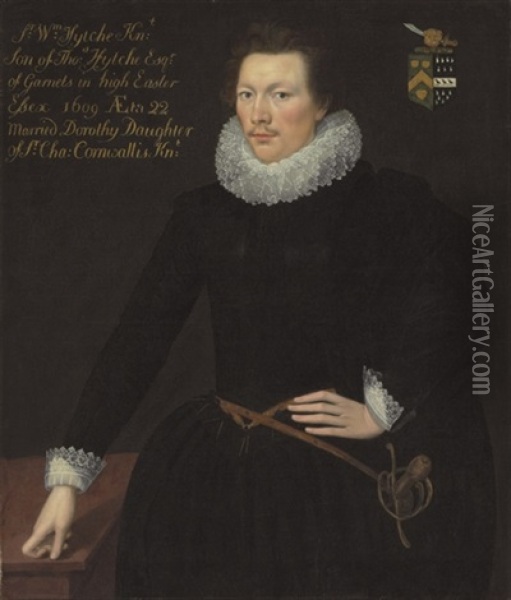 Portrait Of Sir William Fytche Oil Painting - Marcus Gerards the Younger
