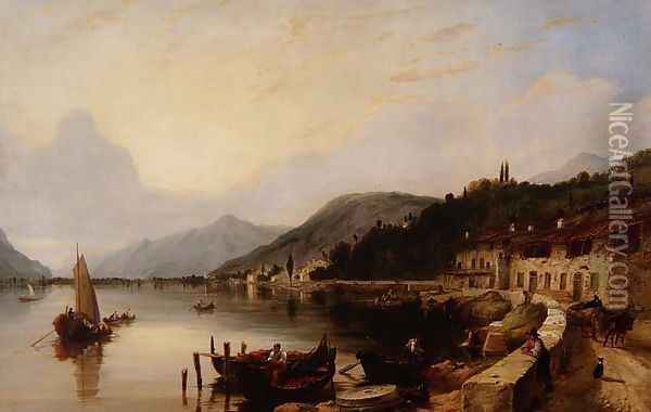 Lago dIseo, Italy Oil Painting - George Clarkson Stanfield