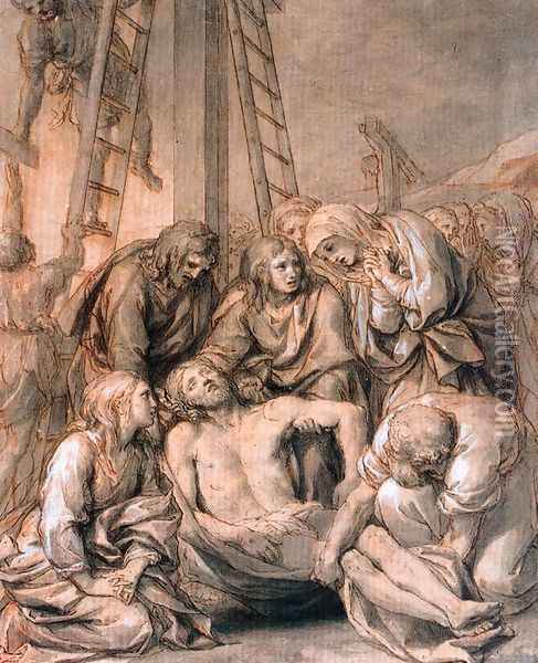 Deposition of Christ Oil Painting - Anton Raphael Mengs
