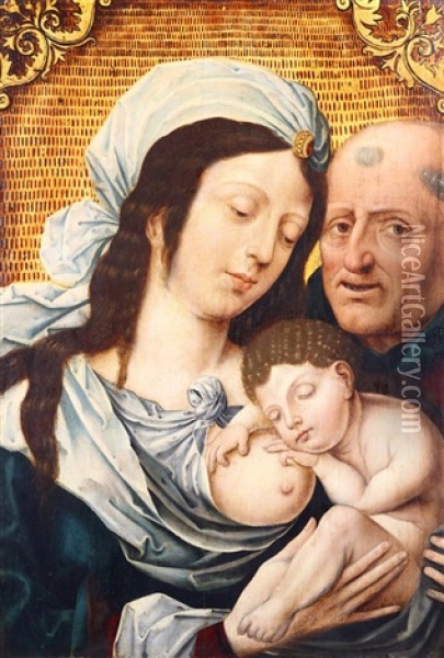 Holy Family Oil Painting - Jan Gossaert