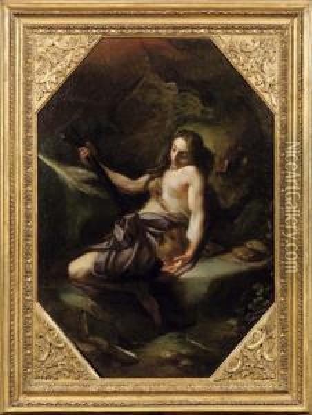 La Maddalena Penitente Oil Painting - Benedetto Luti