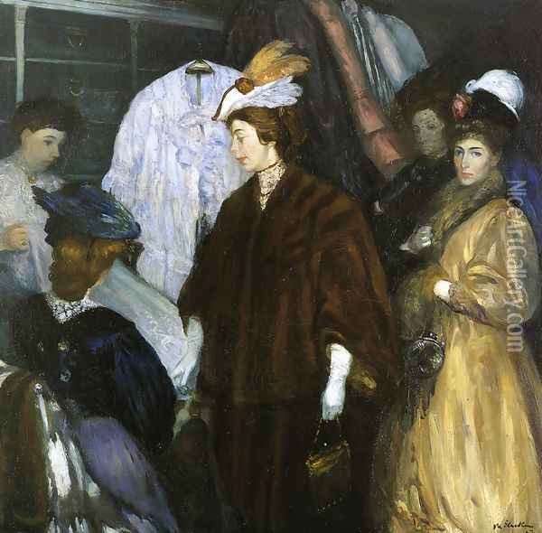 The Shoppers Oil Painting - William Glackens