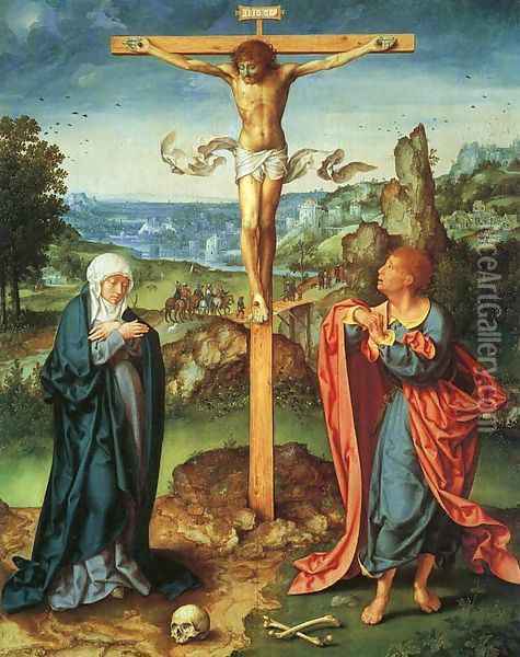 Crucifixion, 1525 Oil Painting - Joos Van Cleve