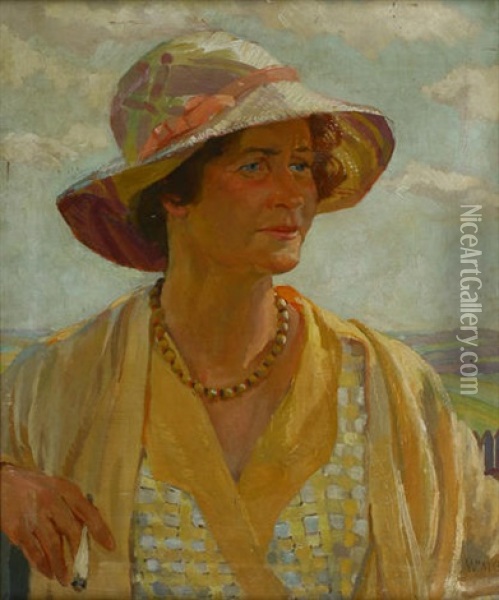 Portrait Emily Court Oil Painting - William Merritt Chase