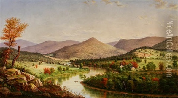 View Of The Allegheny Near Pittsburgh Oil Painting - William Coventry Wall