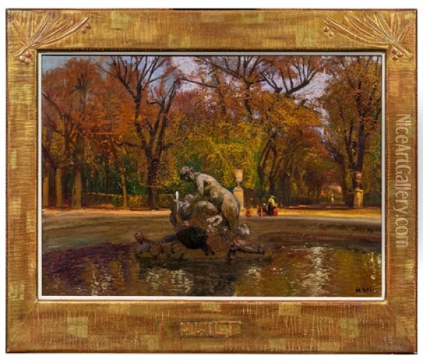 Najadenbrunnen In Schonbrunn Oil Painting - Hans Wilt
