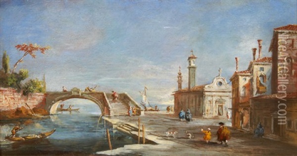 Venetian Veduta Oil Painting - Michele Marieschi