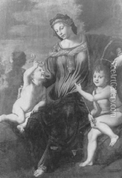 La Vierge Et L'enfant Et Saint Jean Baptiste Oil Painting -  Franciabigio