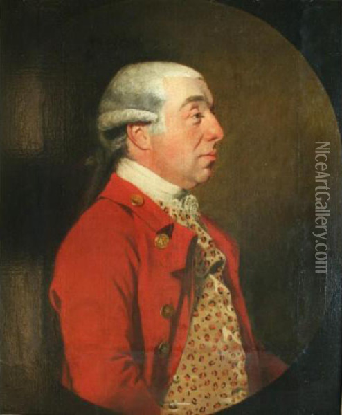 Portrait Of A Gentleman, Thought To Be Richard Stevens Of Moortown And Winscott Oil Painting - Johann Zoffany