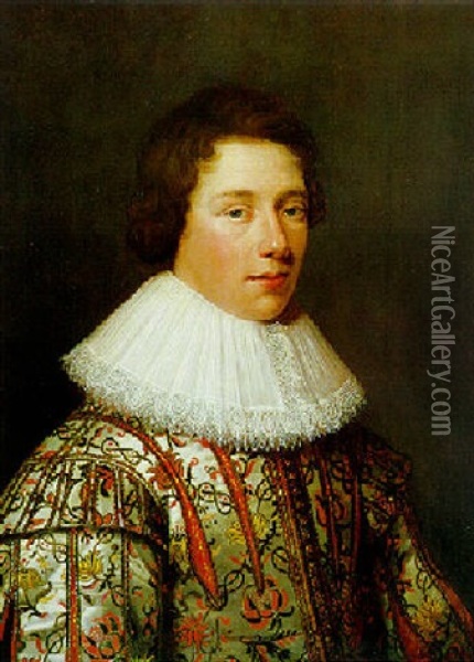 Bildnis Eines Edelmannes Oil Painting - Jan Anthonisz Van Ravesteyn