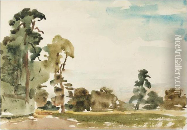 Haresford Park Near Berkhamsted Oil Painting - Philip Wilson Steer