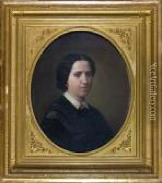 Retrato De Dama Oil Painting - Federigo De Madrazo Y Kuntz