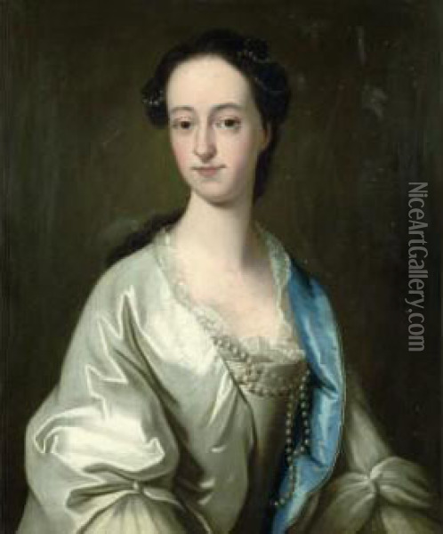 Portrait De Femme Oil Painting - Thomas Hudson
