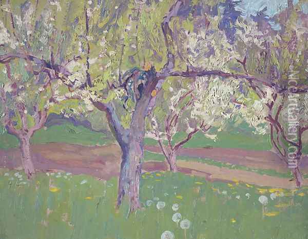 Orchard at York Mills Oil Painting - James Edward Hervey MacDonald