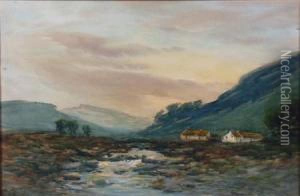 Perthshire Farm, Evening Oil Painting - John Hamilton Glass
