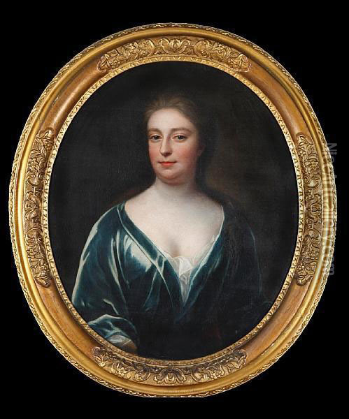 Portrait Of Lady Amy Danvers Oil Painting - Sir Godfrey Kneller