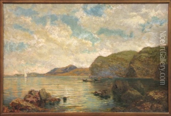 Sorrento Shoreline Oil Painting - George Herbert McCord