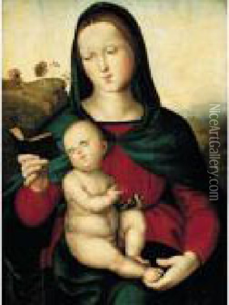 ('the Solly Madonna') Oil Painting - Raphael (Raffaello Sanzio of Urbino)