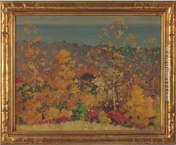 Autumn Landscape Oil Painting - John Adams Spelman