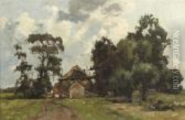 Haystacks In Summer Oil Painting - Willem de Zwart