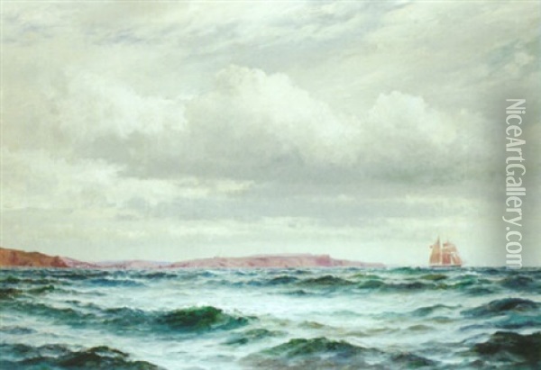A West Country Port (falmouth?) From The Sea Oil Painting - Arthur Wilde Parsons