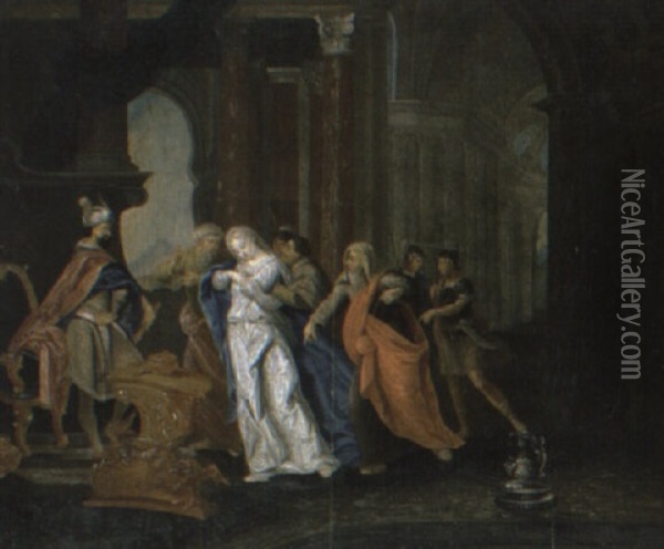 Esther Before Ahasuerus Oil Painting - Gerard de Lairesse