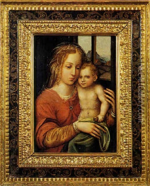 Madonna Col Bimbo Oil Painting - Domenico Puligo