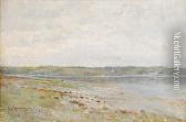 Strandlandskap - Motiv Fran Finisterre Oil Painting - Carl August Johansson