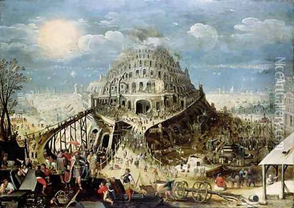 The Tower of Babel Oil Painting - Louis de Caullery