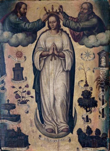 Inmaculada Oil Painting - Nicolas Borras