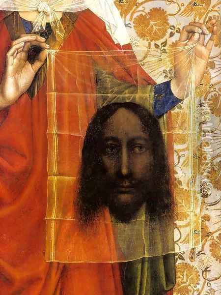 St Veronica (detail) Oil Painting - Robert Campin
