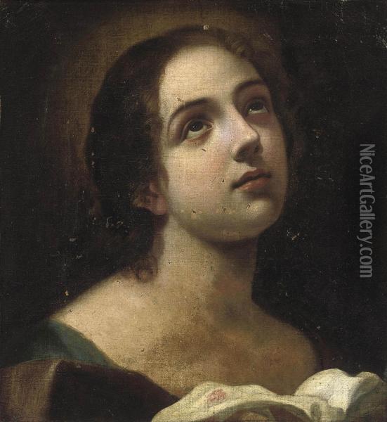 Saint Catherine Of Alexandria Oil Painting - Francesco Giovanni Gessi